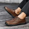 New Men's Casual Shoes Handmade Leather Loafers Comfortable Men's Shoes Leather Flat Moccasins Men Sneakers