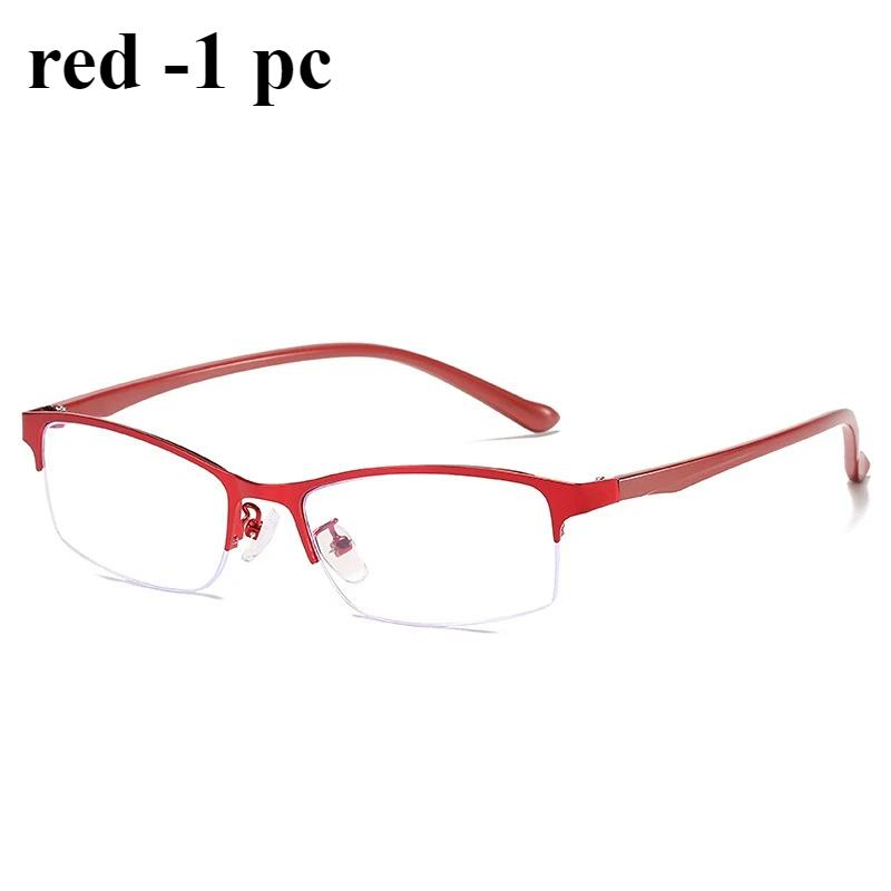 

2 шт. полуоправа очки для близорукости металлические компьютерные очки женские сверхлегкие квадратные очки для близорукости 0 ~ -6.0 -5.5