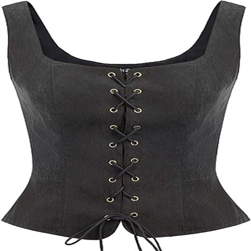 Women's Renaissance Pirate Vest Corset Costume