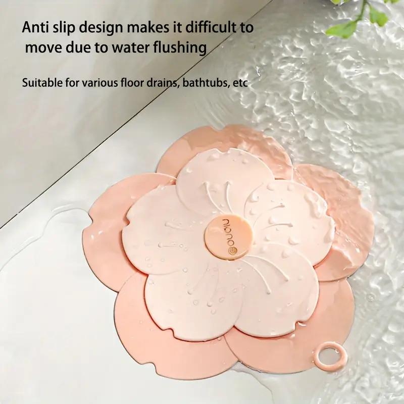 1PCS Sakura Shape Push-type Water Drain Floor Drain Anti-insect Sealing Cover Silicone Pad Sewer Plug Anti-odor Bathroom Kitchen Sink Deodorizer