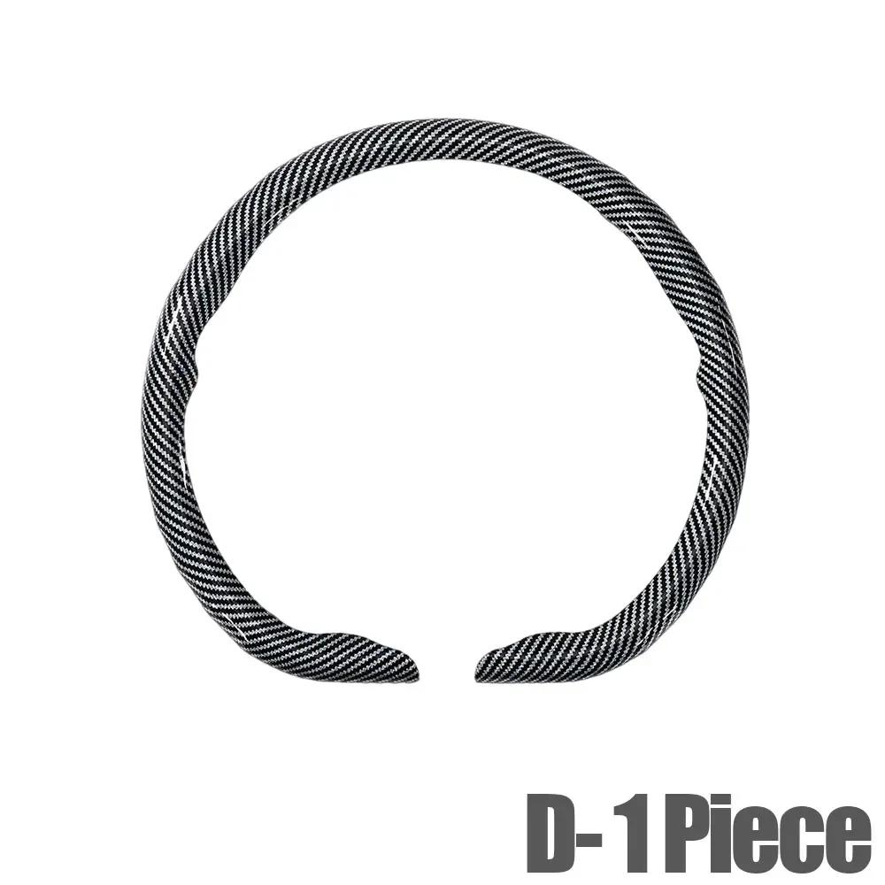 1pc Car Non-slip Protection Steering Cover D-shaped / Round Decoration Steering Wheel Cover Fit for 36-38cm Auto Accessories