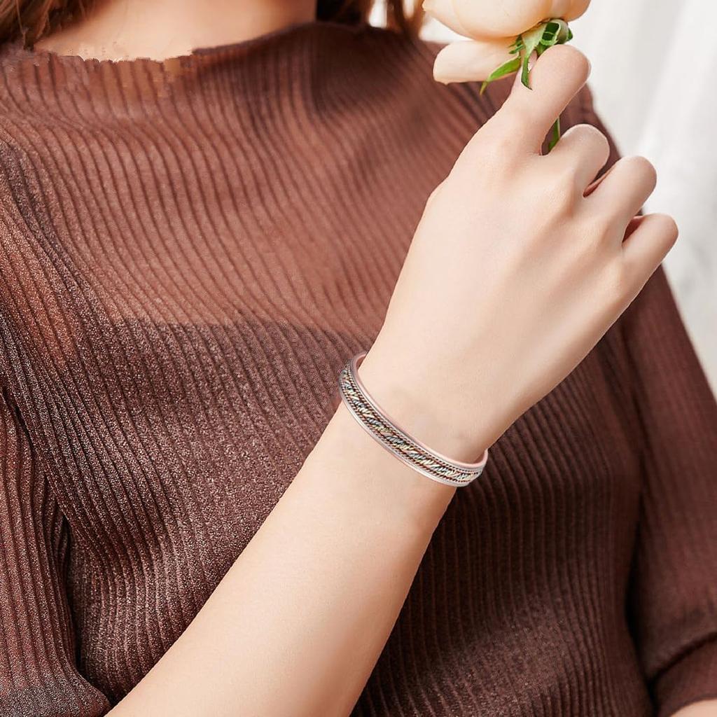 Copper Bracelets for Women 99% Pure Copper Handwoven Bracelet Cuff Bangle