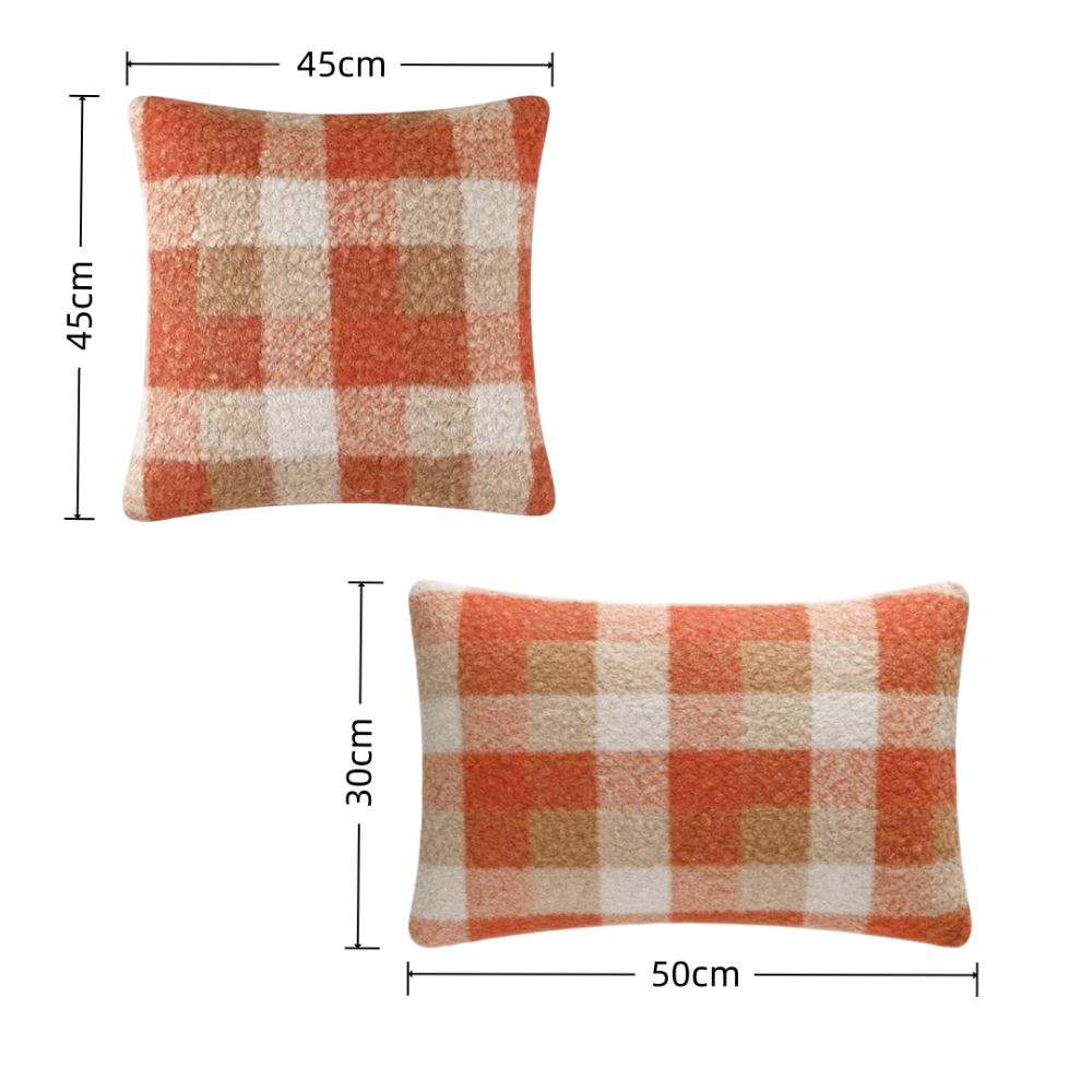 18x18 Inch Plushie Pillow Covers Plaid Pattern Cushion Cover Stylish Throw Pillow Case  Home Decor