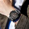 Luxury Watches For Men Chronograph Stainless Steel Man Wristwatch Waterproof Luminous Sport Military Men's Quartz Watch