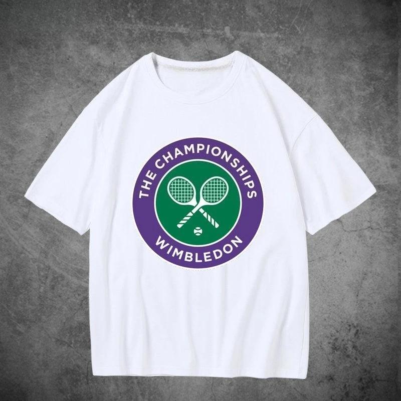 

YvonneArt Мужская теннисная футболка 1 шт. 100% хлопок круглый вырез короткий рукав дышащая стандартная посадка Ролан Гаррос Париж 220 г/м2 Черный 4XL