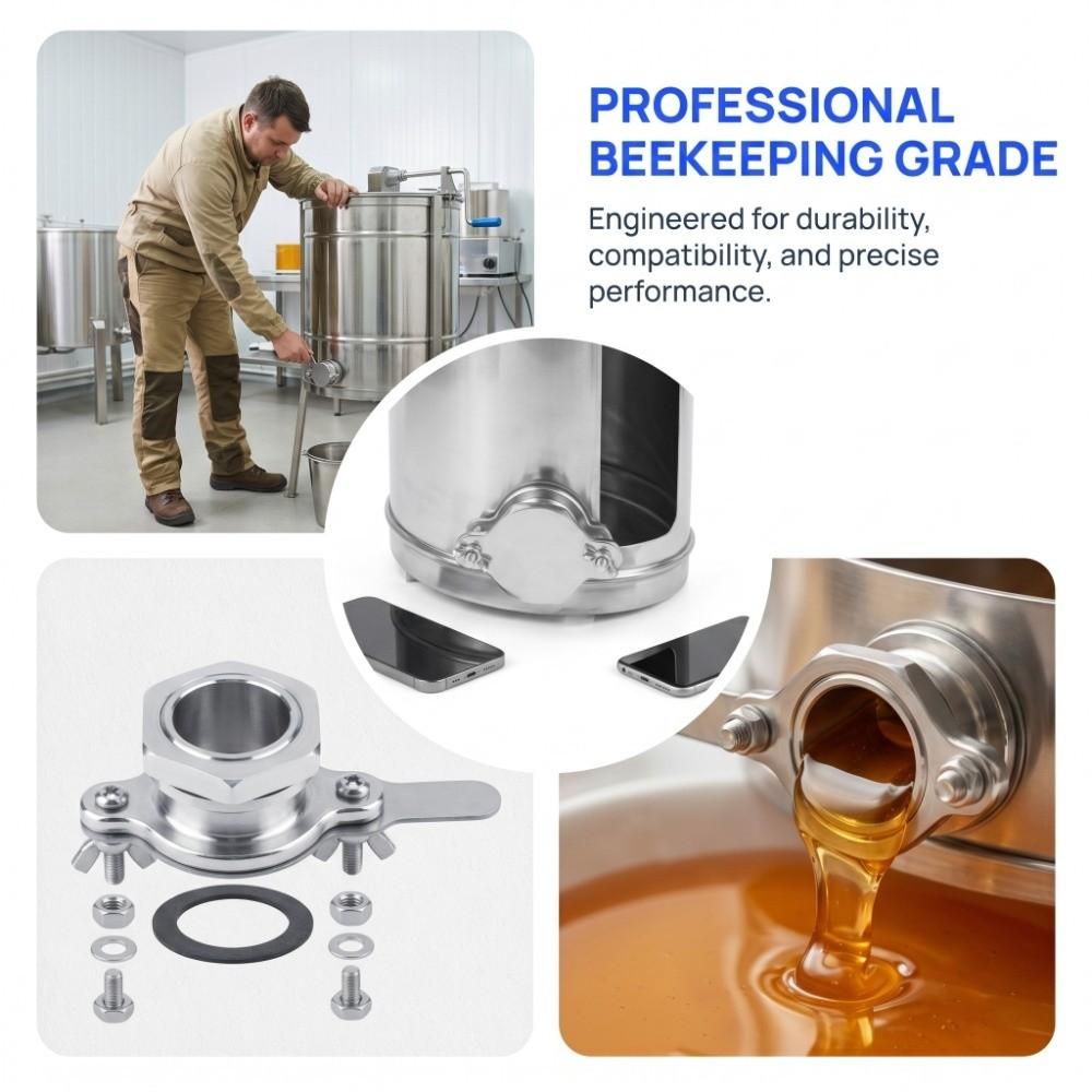 Durable Honey Tap Stainless Steel Bottling Equipment Easy to Install Beekeeping Tool  Extractor