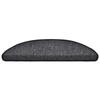 VidaXL Tapis d'escalier 30 pièces 56 x 17 x 3 cm Anthracite Demi-rond 3365733