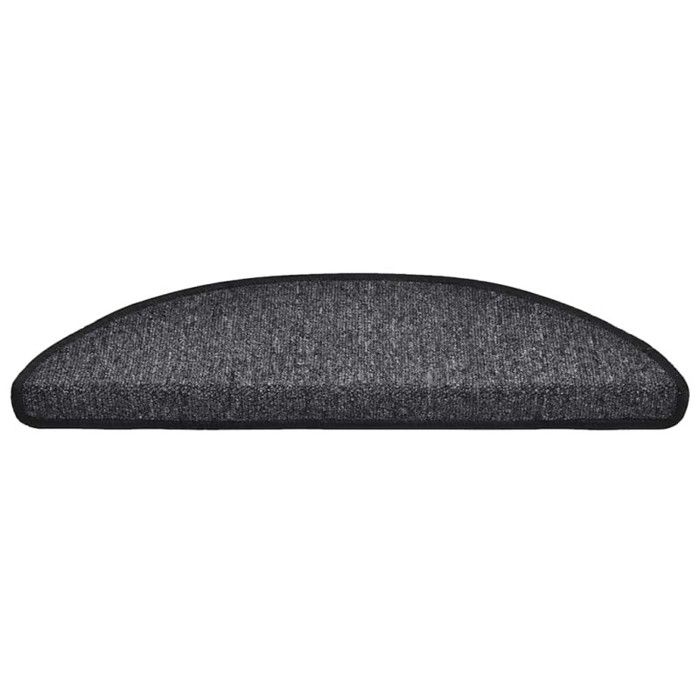 VidaXL Tapis d'escalier 30 pièces 56 x 17 x 3 cm Anthracite Demi-rond 3365733