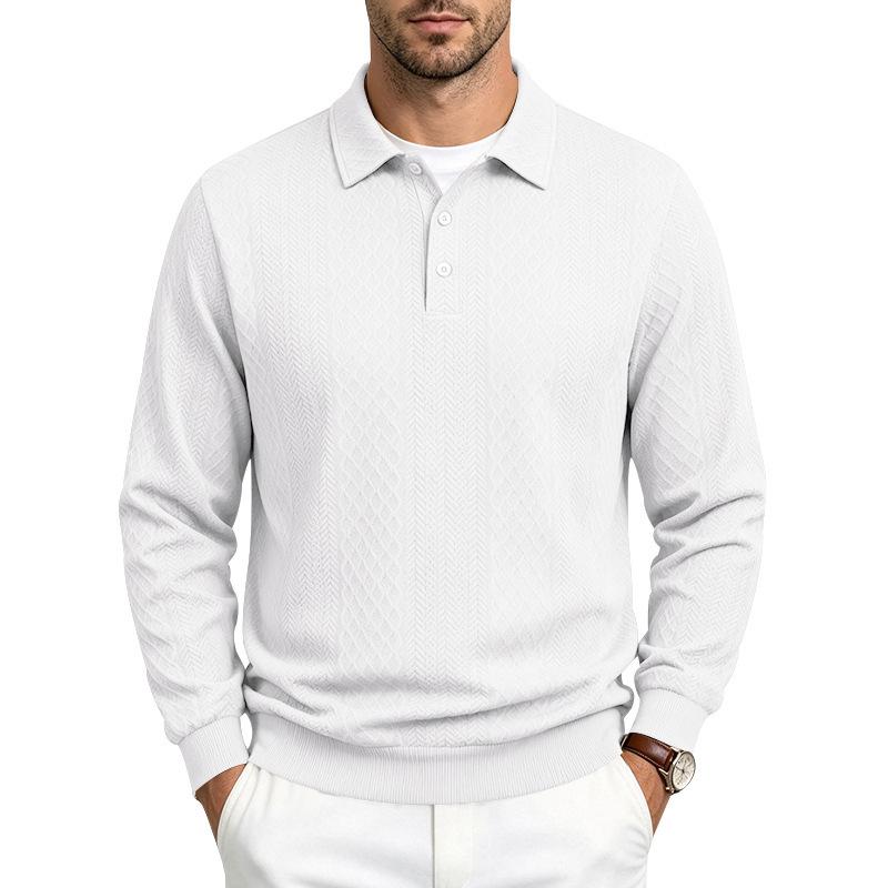 Men’s New Arrivals: Knitted Jumpers, Business Polo Shirts, Casual Long-sleeved Collared Pullovers and Jacquard Hoodies