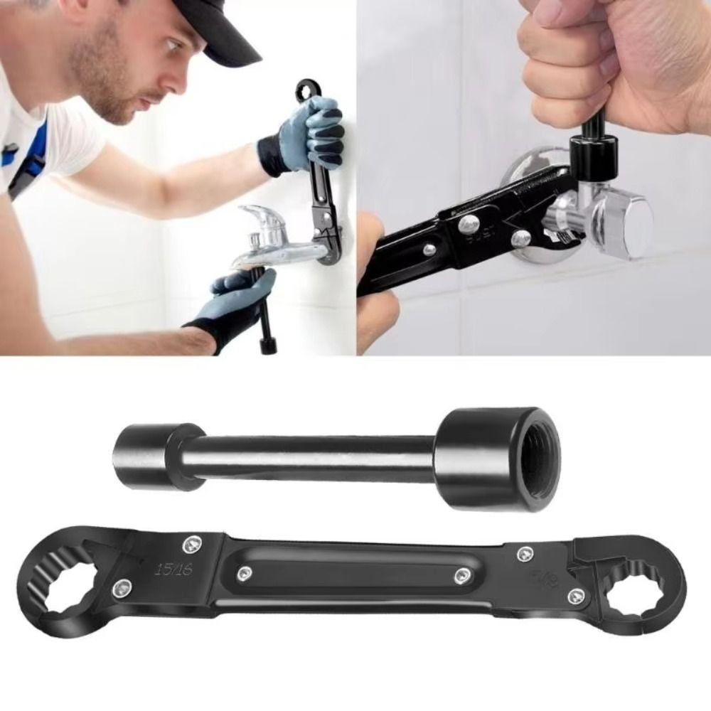 Carbon Steel Material Tire Auto Repair Wrench Water Pipe Repair Wrench  Faucet Installation