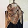 Wool Scarf Women's Winter Triangle Scarf Style Shawl Warm Neck Scarf Dual Use