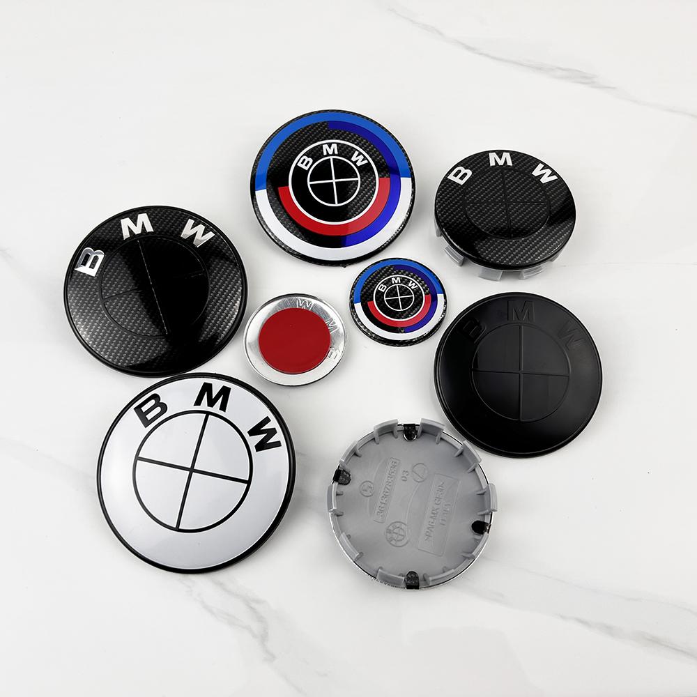 ABX1 q- 7Pcs ABC Car 50th Anniversary Logo For BMW G30 G31 G38 G11 G12 G20 G28 F10 F48 F49 G01 F20 F21 F22 Wheel Rim Decoration Cover