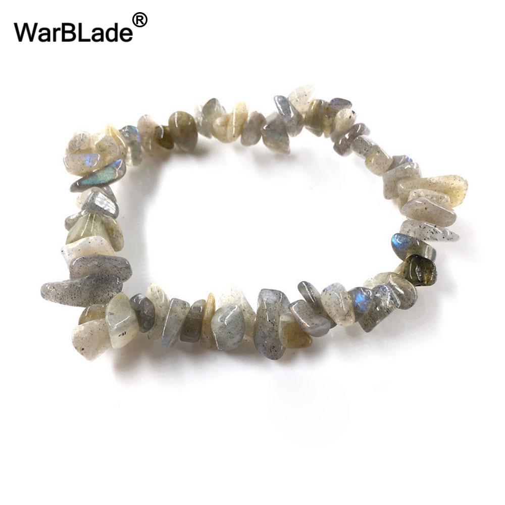 Natural Gemstone Chip Bracelet Amethyst Irregular Stone Beaded Stretch Bangle for Women