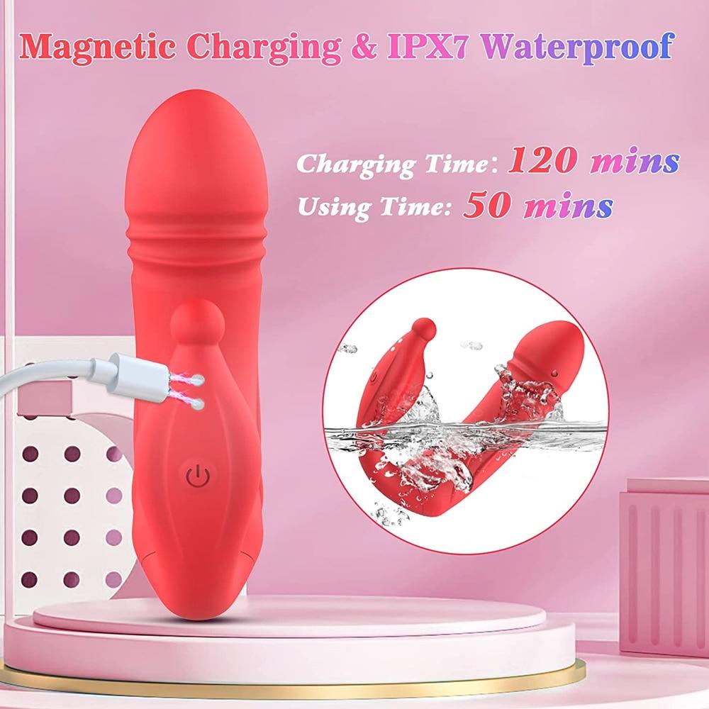 Wireless APP Control Vibrator Bluetooth Telescopic Vibrating Dildo Clitoral G Spot Vibration Massager Dildo Sex Toys for Women