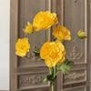 6 Heads Fake Flower with Buds Artificial Faux Plants Peony Artificial Flower  Wedding Decoration