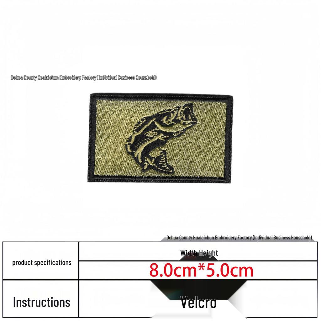 Bigfoot Embroidered Hook-and-Loop Cross-border Letter Cloth Patch Morale Armband & Fishbone Badge