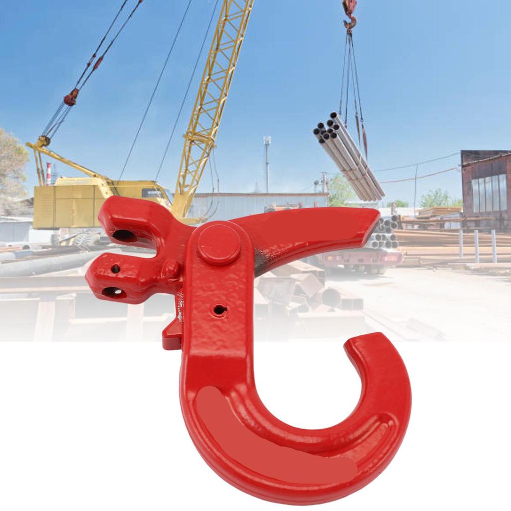 Safety Chain Hook 1.12T Load Capacity Grade 80 Alloy Steel Forged Clevis Slip Hook for Lifting and Transport