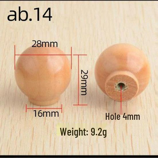 Solid Paulownia Wood Round Drawer & Cabinet Handle