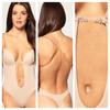 Women's Deep V One-piece Underwear Bra with Steel Ring Back Tube Top Full Body Shaper