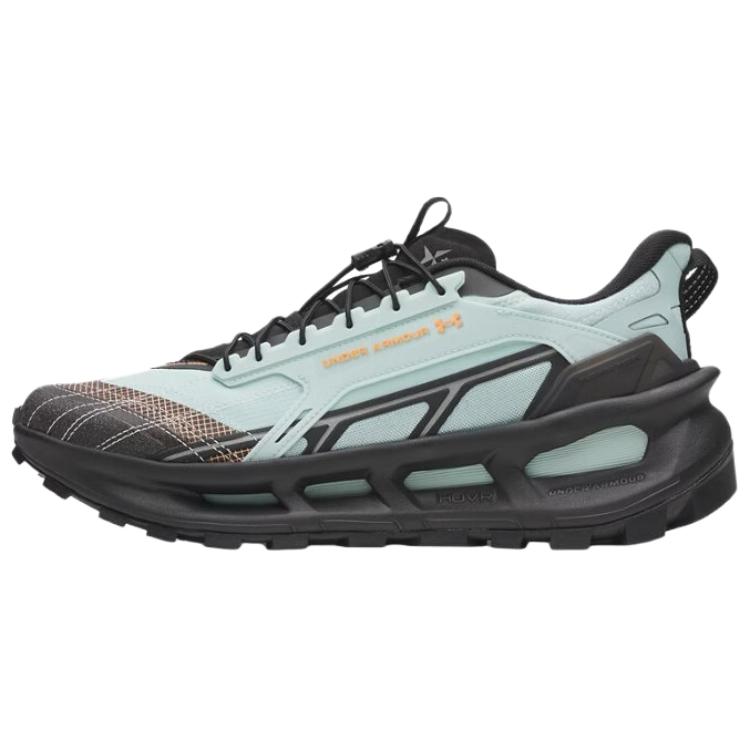 Under Armour UA EXPLOR TRAIL Running Shoes Frosted Spruce Black Orange Unisex 6012791-477 37.5