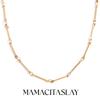 MamacitaSlay Minimalist Handmade Bone Chain Coraline Waterproof Gold Plated Necklace Stainless Steel Jewelry Woman Accessories