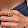 Stylish Curved Leaf Rings Alloy Materials Ergonomic Shape for Extended Wear Casual To Formal Outfits