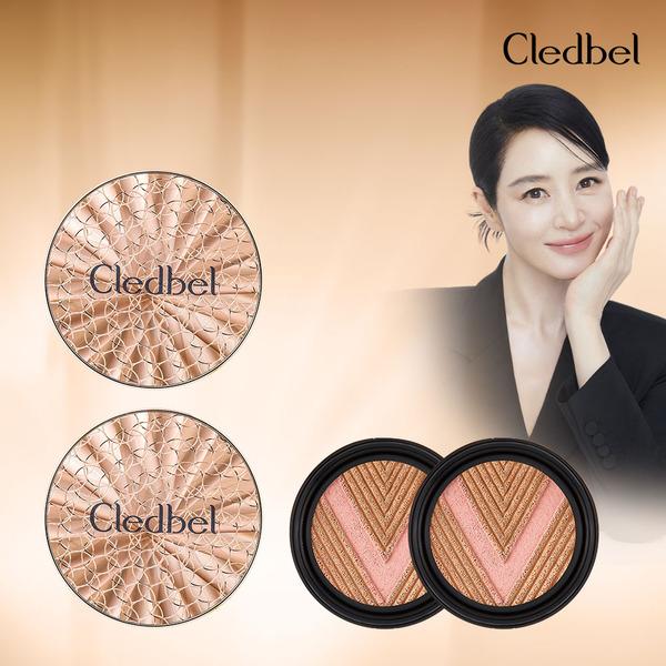 Cledbel Glow Powerlift V-Cushion 2 pcs + 2 refills. Black No. 23