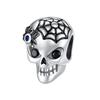Halloween Copper Skull Charm Luminous Pumpkin Ghost Clown Bead Pendant Ring Necklace Bracelet Diy Jewelry Gift