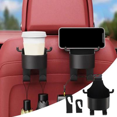 Car Headrest Cup Holder Drink Pocket Food Tray Universal Caddy Storage Box For Cell Phones Keys Cards Wallets Coffe Tumbler