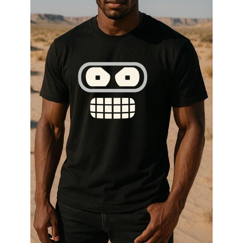 

A Printed Design of an Abstract Robotic Head, Capturing The Intriguing Yet Frigid Essence of The Cyborg Look. Perfect for Casual Outings 4XL чорний