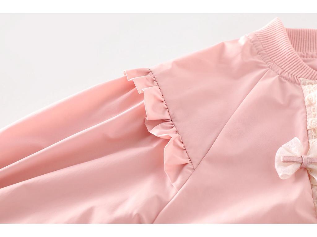 Girls' Color Block Bow Jacket - Autumn 2025 Korean Fashion Trend