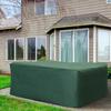 Outdoor Garden Furniture Cover Waterproof, Anti-UV 600D Heavy Duty Oxford Fabric Patio Furniture Cover for Rectangular Sofa Table Set, Green