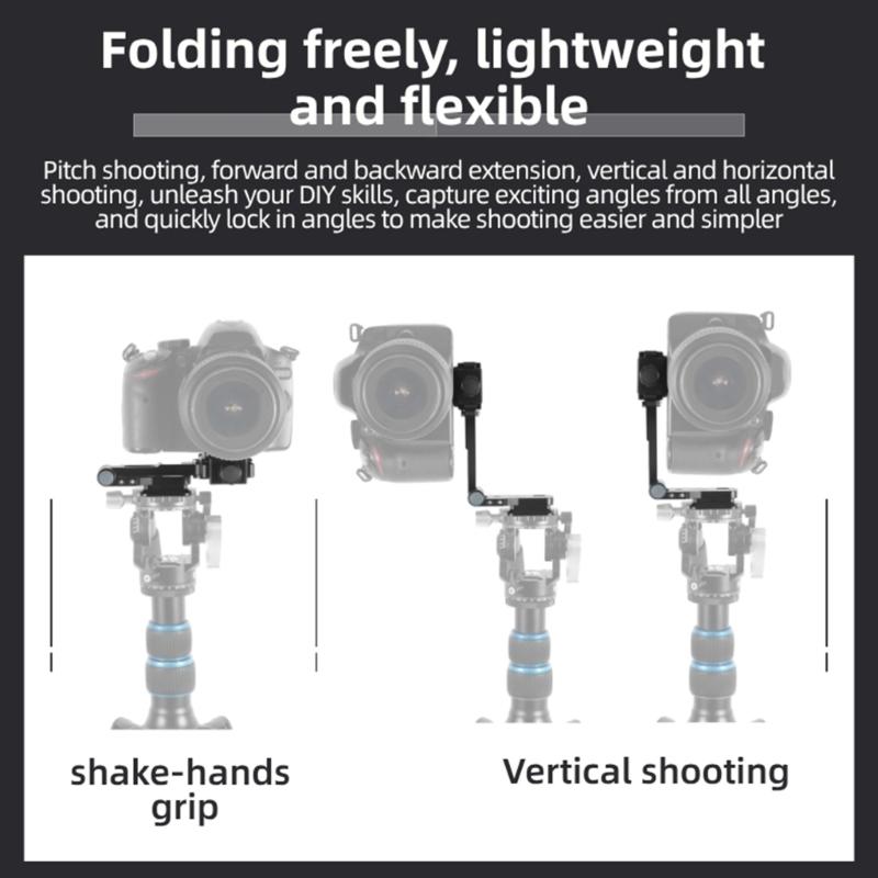 Foldable Camera Quick Release Plate With 360 Degree Rotating Arca Standard Tripod Adapter For DSLR  Cameras