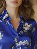 Lady's Elegant Shirt - High-end long-sleeved floral print shirt, suitable for office and formal occasions - Machine washable top