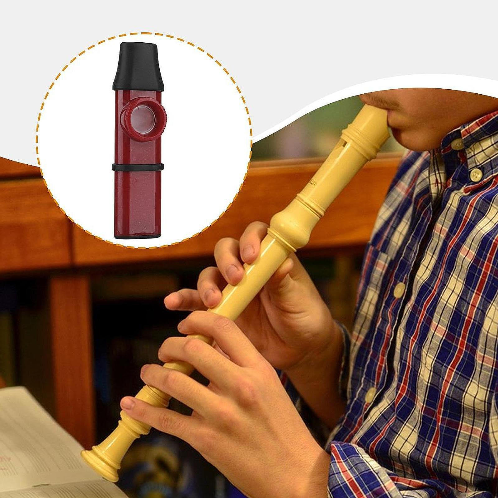 

Kazoo Регулируемый тон, удобный для переноски любителями музыки, музыкальный инструмент, мини-аккомпанемент красный