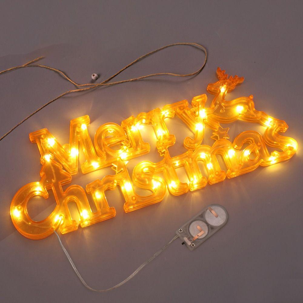 

Three-dimensional Christmas Decoration Items RED Panel Christmas Neon Light Party 03