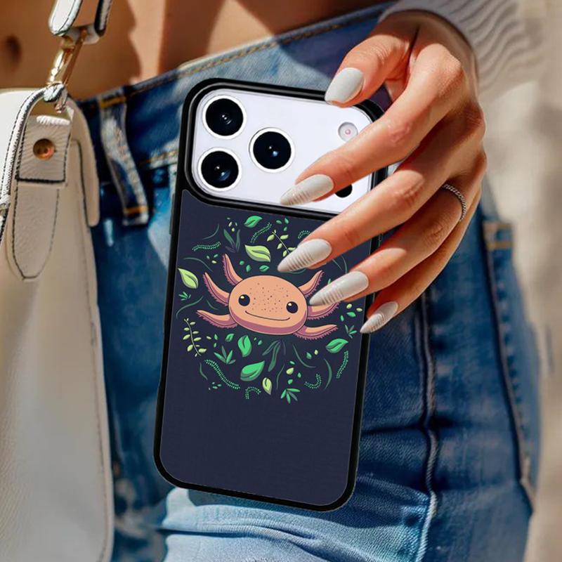 

милый узор с аксолотлем Чехол для телефона Для iPhone 17 Air 14 15 13 12 Max Чехол Для Apple 14 15 16 16e 11 Pro Max Plus iPhone 15pro