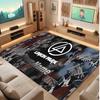 Linkin Park Personalized Crystal Velvet Carpet, Customized Name Text Soft Anti‑Slip Rug for Living Room Bedroom