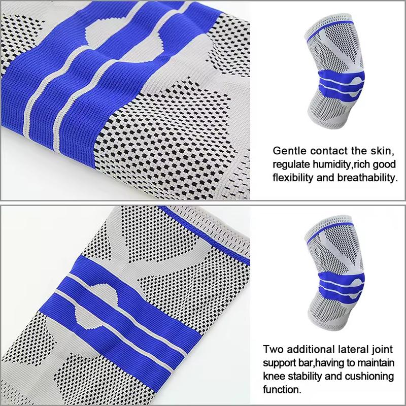 Silicone Knee Brace Support Sleeve for Arthritis Meniscus Pain Relief Joint Compression Protection Sport Running