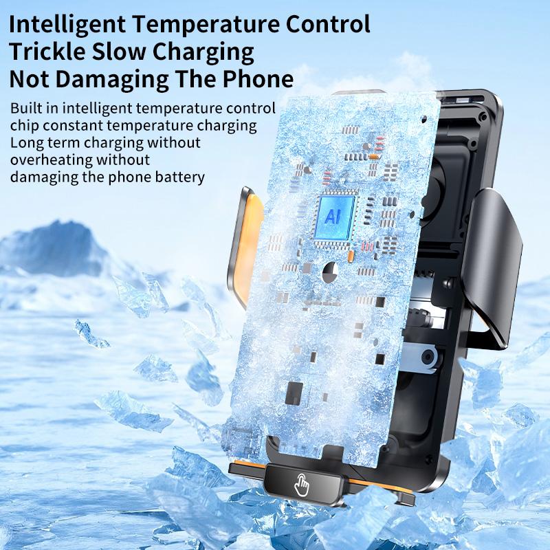 66W Bezdrátový držák telefonu do auta Rychlé nabíjení Magnetická nabíječka Držák mobilního telefonu do auta Stojan pro iPhone Samsung Xiaomi