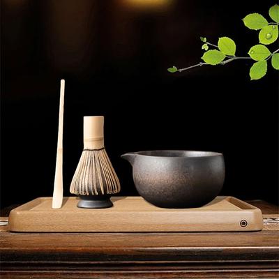 Πλήρες Σετ Τσαγιού Matcha με Μπαμπού Χτυπητήρι και Μπολ