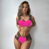 Damen Sommer 2023 Bademode Weiblichen Gepolsterten Badeanzug Push-Up Hohe Taille Bikinis Set Strand Outfits für Frauen Badeanzug
