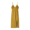 Spring 2025 Women's Lace Velvet Slip Dress - Slim Fit, Sexy Patchwork Design