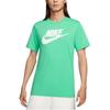 Nike Swoosh Printed Round Neck Pure Cotton T Shirt Men's Green DX1986-363