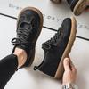 Men’s Retro Boots Shoes Fashion Casual Driving Shoes Black Khaki Wide Head Shoes Plus Size