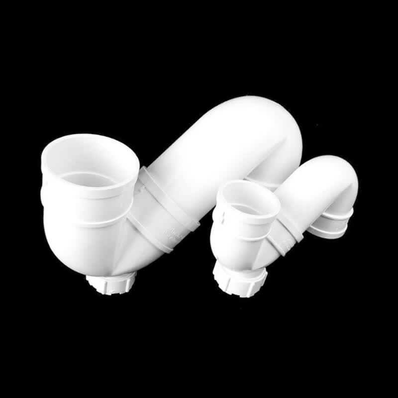 Deqi PVC 110mm S-Bend P-Trap with Inspection Port