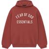 Fear of God Essentials Fleece Hoodie Crimson Men Tops Red 192HO246256F