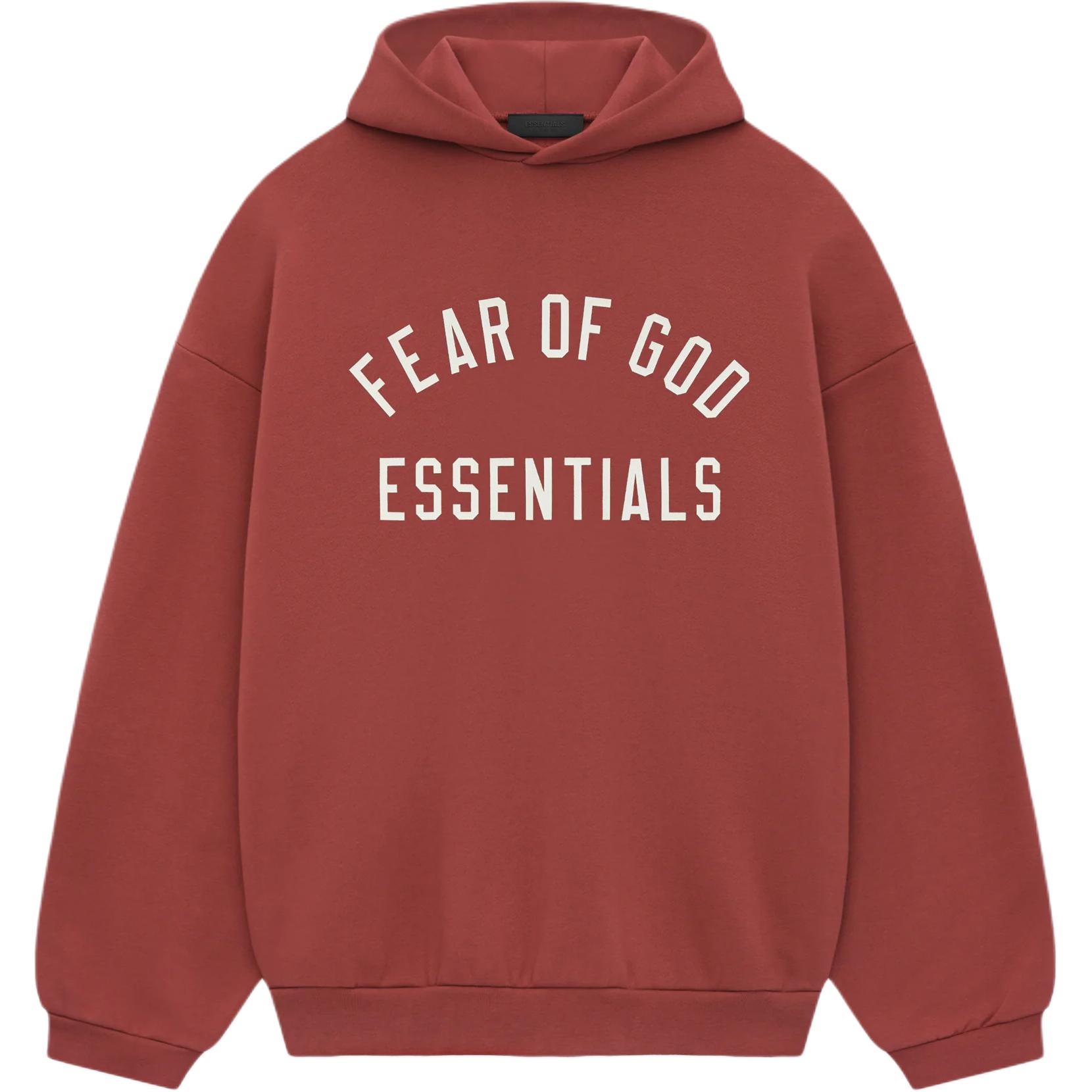 

Худи флисовое Fear of God Essentials Crimson Мужские топы Красный 192HO246256F