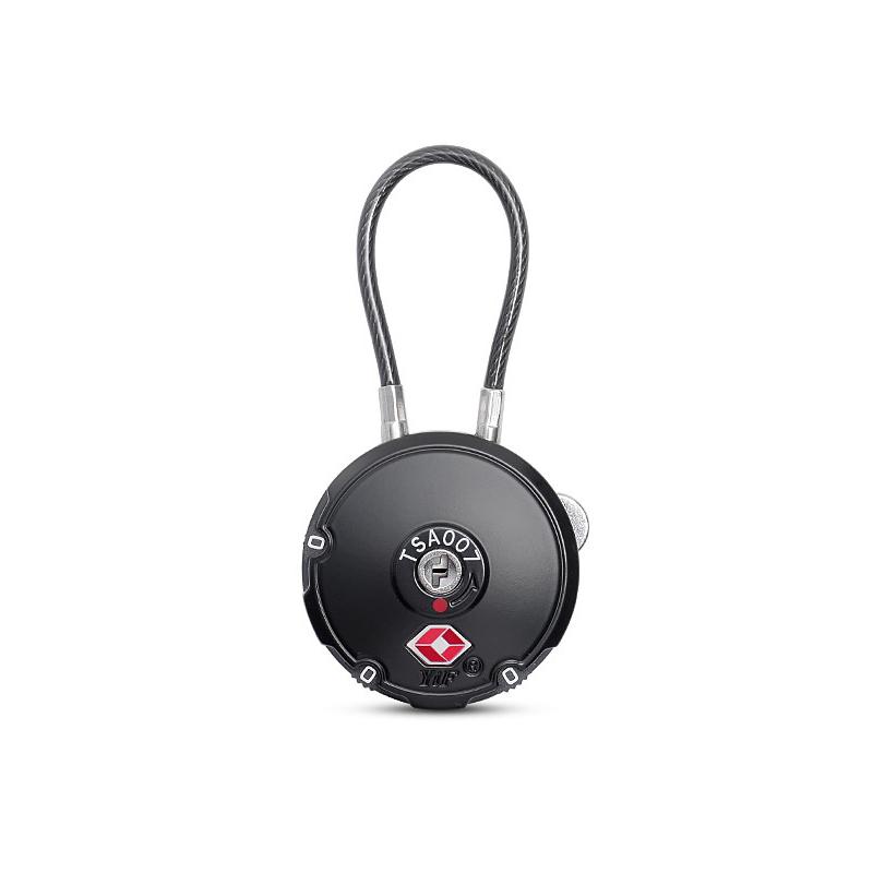 3 Digit Tsa Combination Customs Password Lock Overseas Clearance Trolley Luggage Suitcase Backpack Password Steel Cable Padlock чёрный