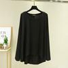 Women's Loose Crew Neck Long Sleeve Modal T Shirt Thin Solid Color Casual Spring Summer Outerwear Basic Layering Top Plus Size